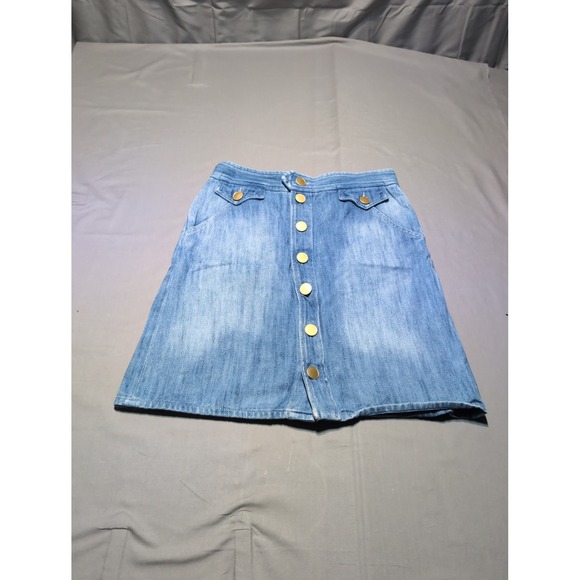 Isabel Marant Etoile Denim Button Front Mini Skirt Women's Size 38 - Picture 1 of 7